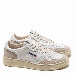 AUTRY MEDALIST LOW W LEATHER/SUEDE Women's Sneakers, White/White