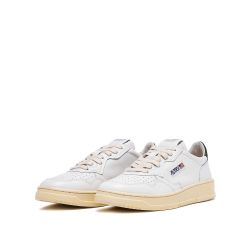AUTRY MEDALIST LOW MAN LEATHER/LEATHER Sneakers Uomo, White/Mountain