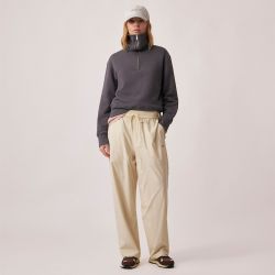 Unisex Nylon Reflex Joggers Unisex Pants, Cream