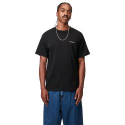 S/S SCRIPT EMBROIDERY T-SHIRT Men's T-shirt, Black