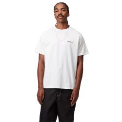 S/S SCRIPT EMBROIDERY T-SHIRT T-shirt Uomo, White