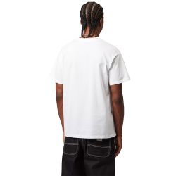 S/S SCRIPT EMBROIDERY T-SHIRT T-shirt Uomo, White