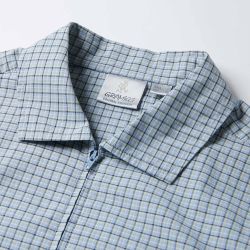 ZIP UP WAVE SHIRT Unisex Shirt, Pacific Plaid