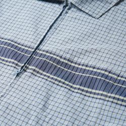 ZIP UP WAVE SHIRT Unisex Shirt, Pacific Plaid