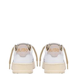 MEDALIST LOW WOMAN LEATHER/SWOLL Sneakers Donna, White/Gold