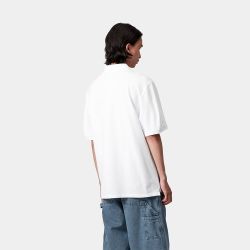 S/S Carhartt Script Polo Men's Polo, White