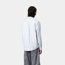 L/S C-LOGO SHIRT Men's Shirt, Blue Fog