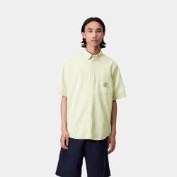 S/S TOLAND SHIRT Short Sleeves Shirt, Toland Stripe, Pale Olive