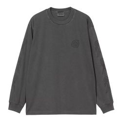 L/S TERRESTRIAL T-SHIRT Men's Longsleeve, Black / Graphite, Pigment garment dyed