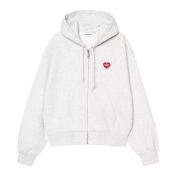 W'HOODED HEART II HARTT JACKET Felpa Cappuccio e Zip Donna, Ash Heather
