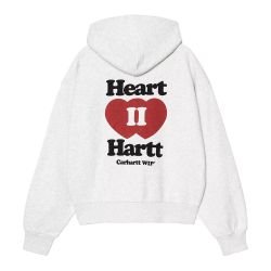 W'HOODED HEART II HARTT JACKET Felpa Cappuccio e Zip Donna, Ash Heather