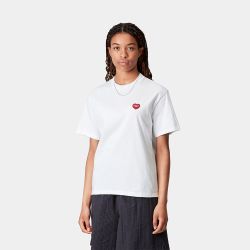 W'S/S HEART II HARTT T-SHIRT T-shirt Donna, White