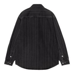 RYLAN SHIRT JACKET Men's Overshirt, Black Stone Washed