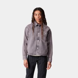W'GEORGIA SHIRT JACKET Giacca/Camicia Donna, Black/Hortensia