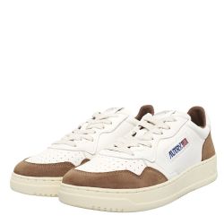 MEDALIST LOW WOMAN GOAT/SUEDE Women's Sneakers, White/Tobacco