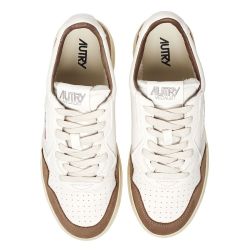スニーカー AUTRY MEDALIST LOW WOM GOAT/SUEDE WHT/TOBACCO (AULW GS43) Novoid Plus