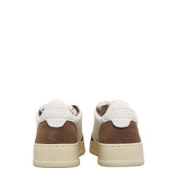 MEDALIST LOW WOMAN GOAT/SUEDE Women's Sneakers, White/Tobacco