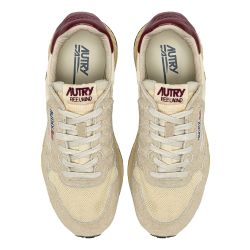 REELWIND LOW MAN SUEDE/NET Sneakers Uomo, Ecru/Ruby Wine