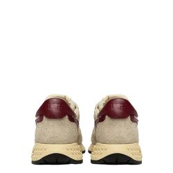 REELWIND LOW MAN SUEDE/NET Sneakers Uomo, Ecru/Ruby Wine