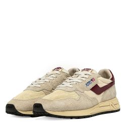 REELWIND LOW MAN SUEDE/NET Sneakers Uomo, Ecru/Ruby Wine