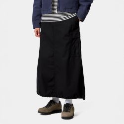 W' CARGO SKIRT LONG Skirt, Black Rinsed