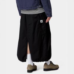 W' CARGO SKIRT LONG Skirt, Black Rinsed