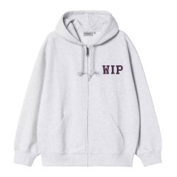 HOODED MINI WIP SWEAT JACKET Men's Full Zip Hoodie, Ash Heather