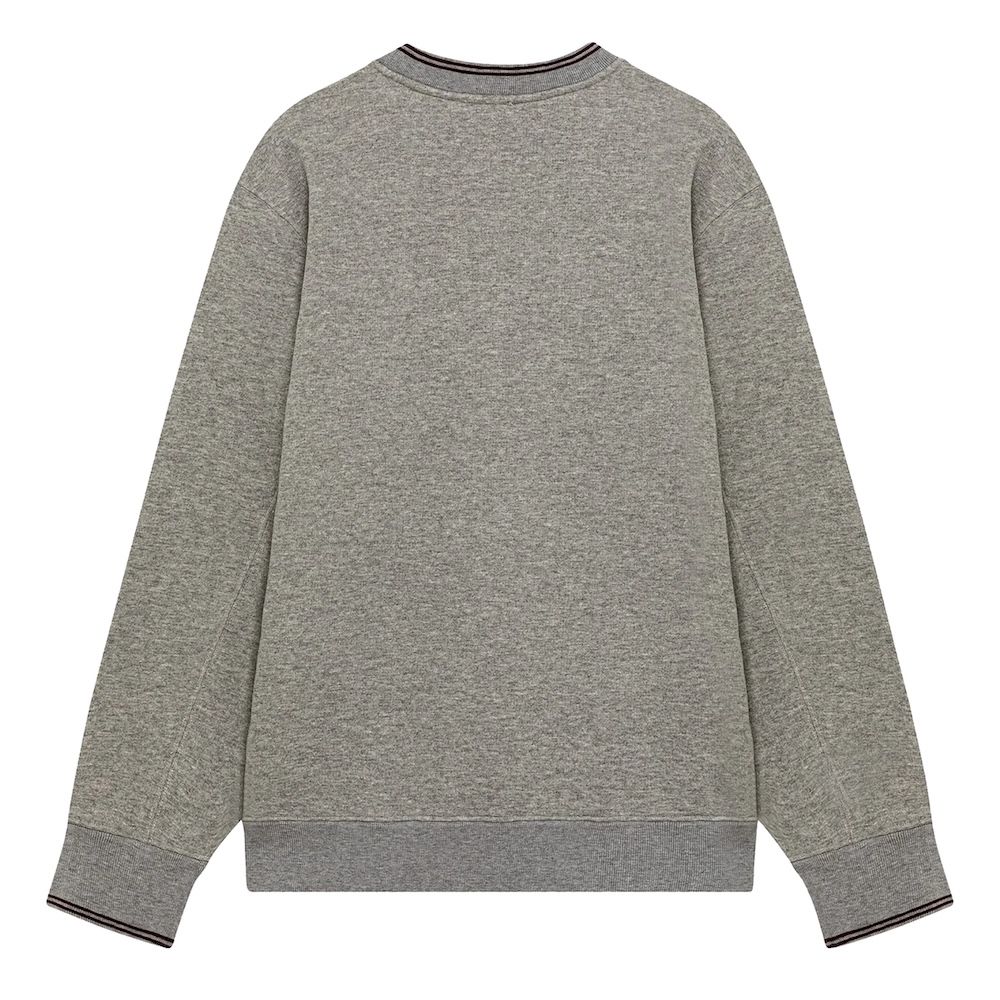 COLLEGE CHECK SWEATSHIRT MAN Men's Crewneck Sweat, Melange/Bordeaux