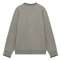 COLLEGE CHECK SWEATSHIRT MAN Men's Crewneck Sweat, Melange/Bordeaux