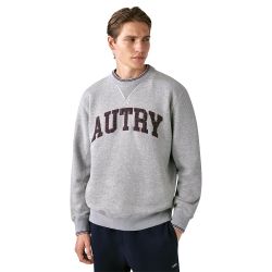 COLLEGE CHECK SWEATSHIRT MAN Men's Crewneck Sweat, Melange/Bordeaux