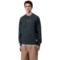 ANGLISTIC SWEATER Maglione Uomo, Speckled Deep Lagoon