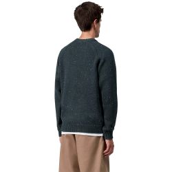 ANGLISTIC SWEATER Maglione Uomo, Speckled Deep Lagoon
