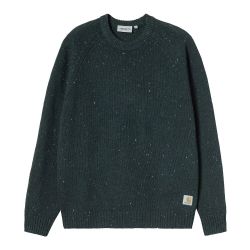 ANGLISTIC SWEATER Maglione Uomo, Speckled Deep Lagoon