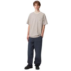 SIMPLE PANT Men's Trousers, Dark Navy Stone Canvas