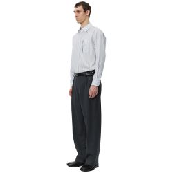 SERVICE TROUSERS Men's Trousers, Grey Twill Wool