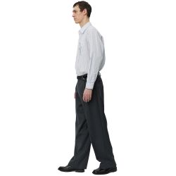 SERVICE TROUSERS Men's Trousers, Grey Twill Wool