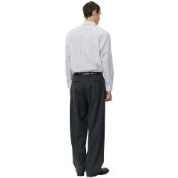 SERVICE TROUSERS Men's Trousers, Grey Twill Wool