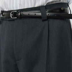 SERVICE TROUSERS Men's Trousers, Grey Twill Wool