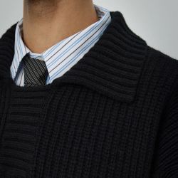 COLLAR SWEATER Men's Knitwear, Black