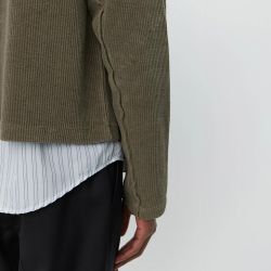 LEISURE ZIP-UP Men's Zip Up Sweat, Faded Taupe Jersey Cord