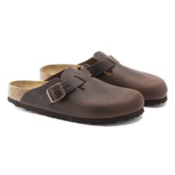 BOSTON OILED LEATHER Unisex Clog, Habana