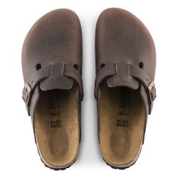 BOSTON OILED LEATHER Unisex Clog, Habana