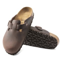 BOSTON OILED LEATHER Unisex Clog, Habana