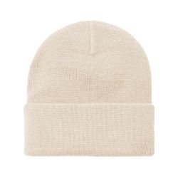 SHORT WATCH HAT Unisex Beanie, Natural