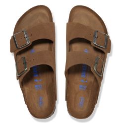 ARIZONA SFB DARK TEA SUEDE LEATHER Unisex Slippers, Dark Tea