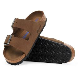 ARIZONA SFB DARK TEA SUEDE LEATHER Unisex Slippers, Dark Tea