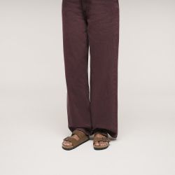 ARIZONA SFB DARK TEA SUEDE LEATHER Unisex Slippers, Dark Tea