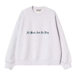 NO PLAY SWEAT Men's Crewneck Sweatshirt, Ash Heather