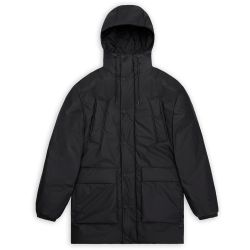 LOHJA LONG INSULATED CARGO JACKET Unisex Jacket, Black