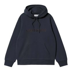 HOODED CARHARTT SWEAT Men's Hooded Sweat, Deep Night/Palisander